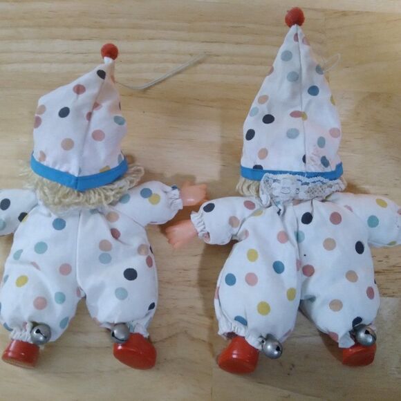 Vintage Cuddly From Top Toys Rubber Face Girl Clown Doll Lot (2) - Picture 2 of 5